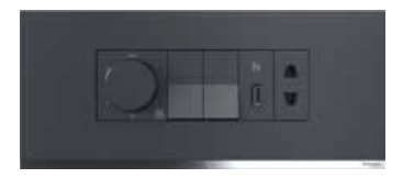 Unica Pure - Metal Rhodium Black